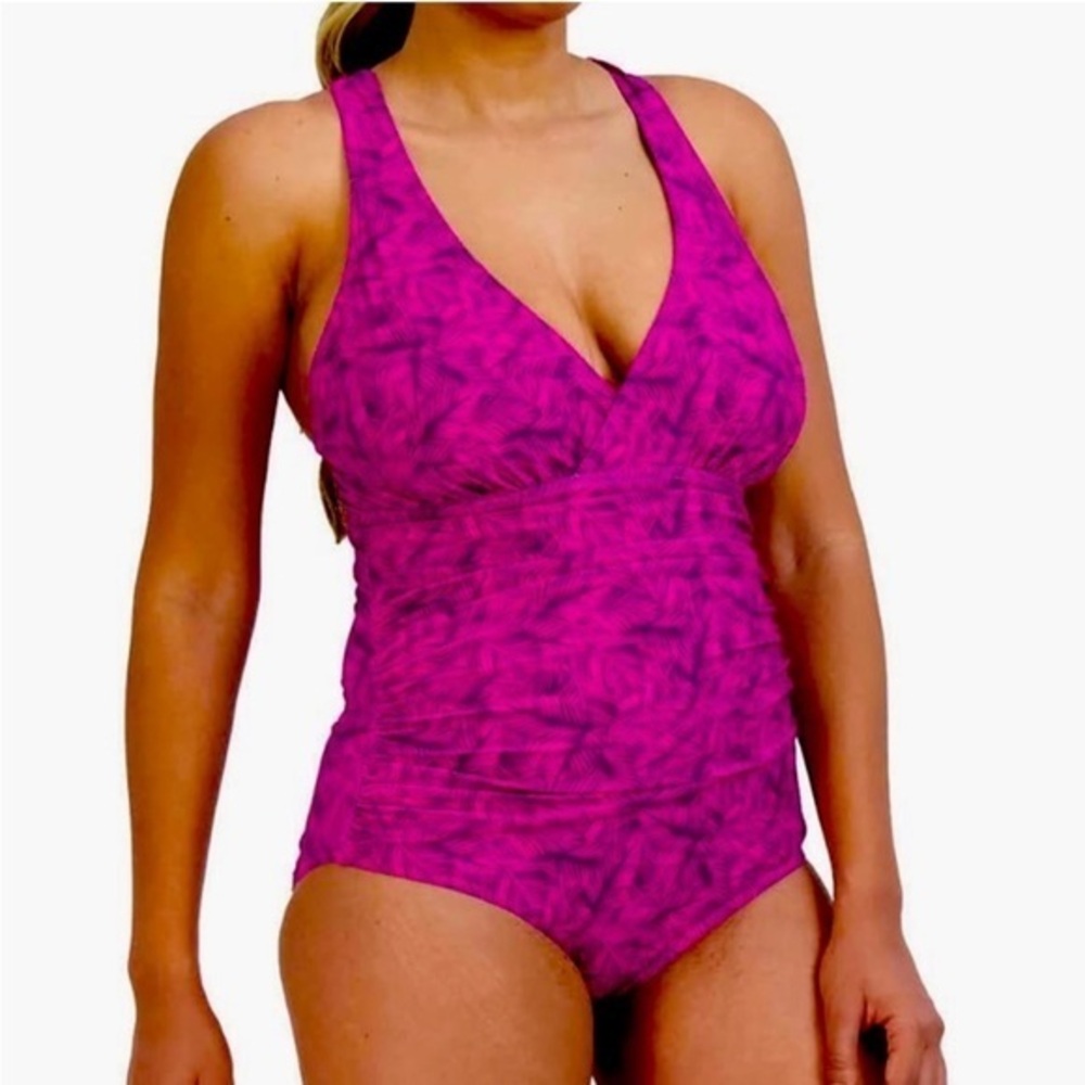 NWOT Eddie Bauer Midwight Ruched Shaping‎ One Piece Swimsuit Size XL